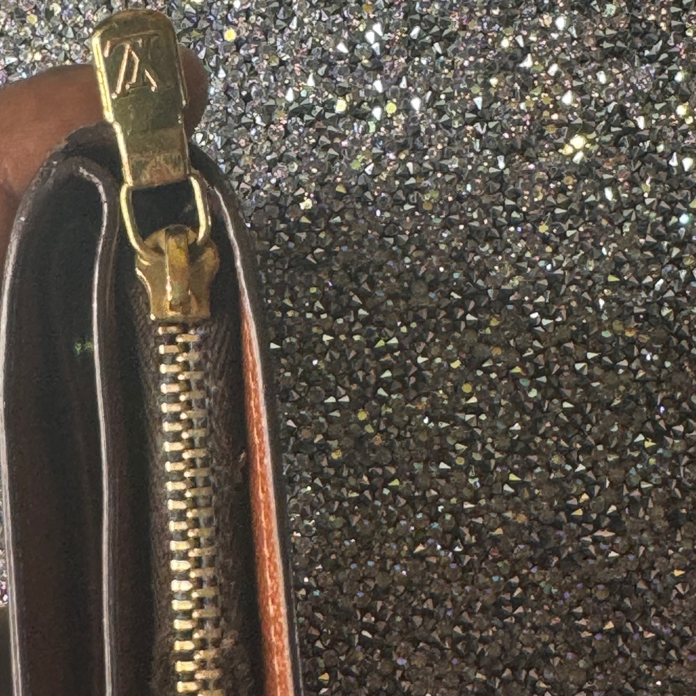 Louis Vuitton Brown and Gold Wallet